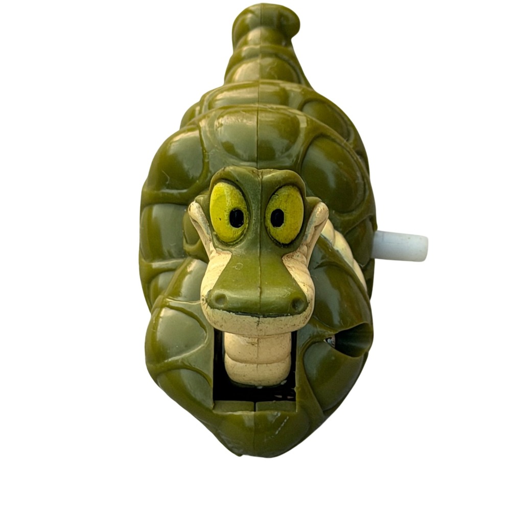 Disney Kaa Snake Wind Up Toy Jungle Book Green Plastic Vintage Collectible